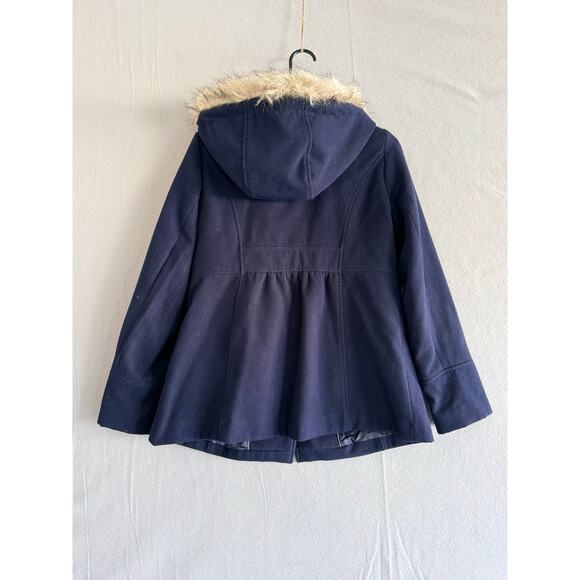 Maralyn & Me Navy Blue Pea Coat Women’s Size Large - Picture 7 of 11